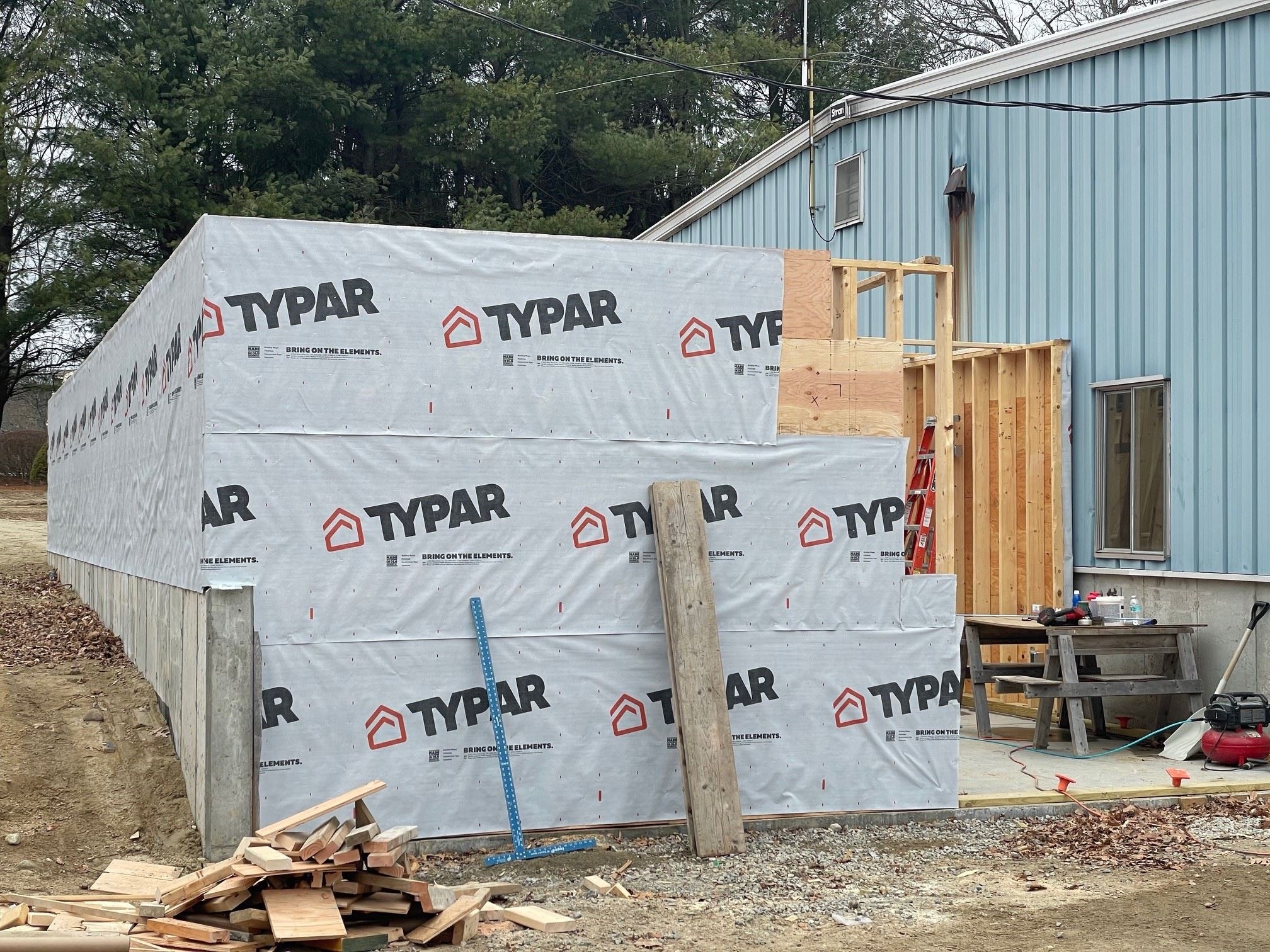 Frame Work for Maintenance Garage Addition